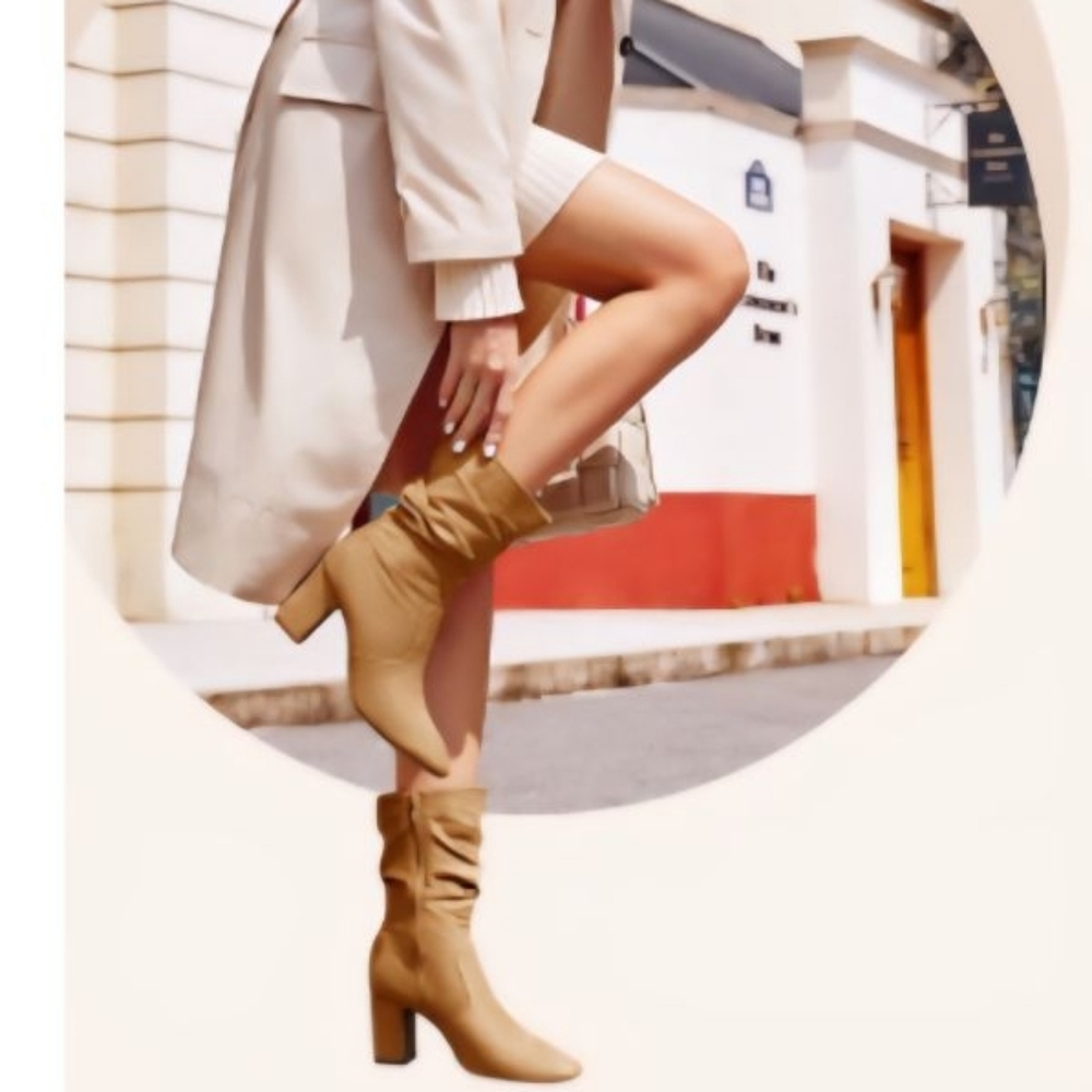New! Coutgo Mid-Calf Slouchy Boots